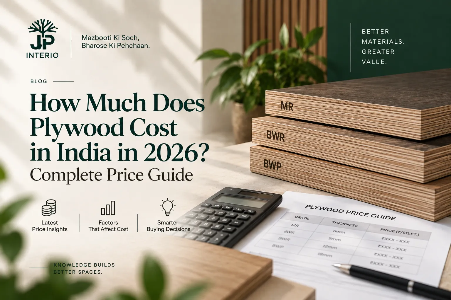 How Much Does Plywood Cost in India in 2026? Complete Price Guide